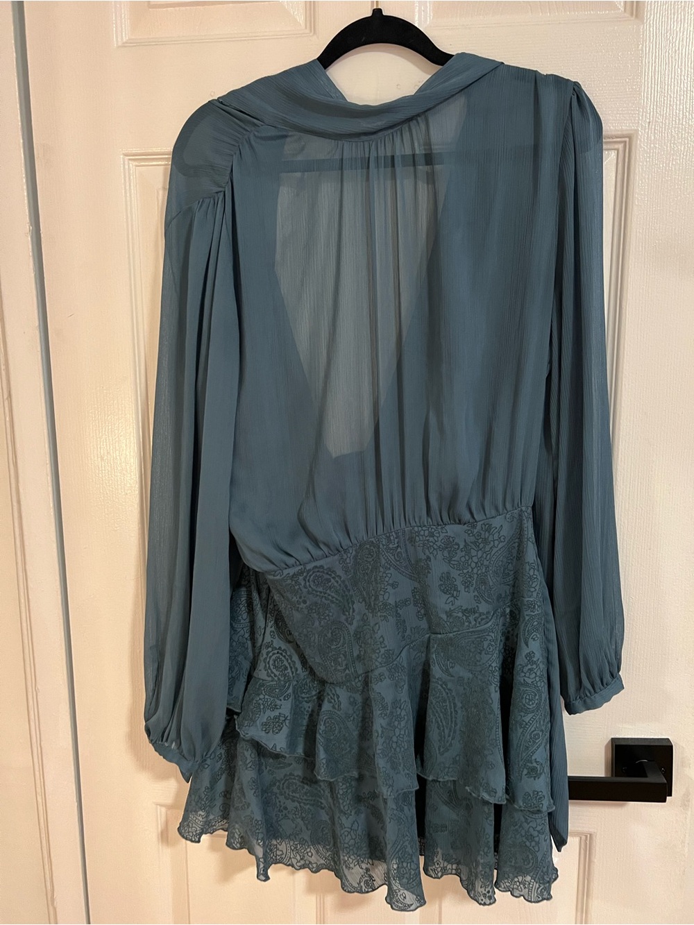 Zara Combination Ruffled Mini Dress - Picture 6 of 9